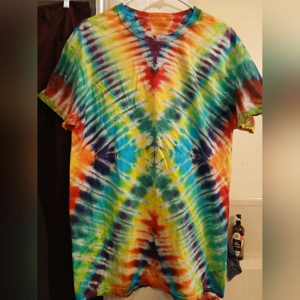 Multicolor Tie-Dye‎ Men's Shirt Sz.L